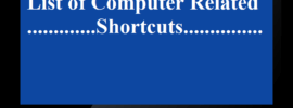 Computer relates all shortforms and shortcuts