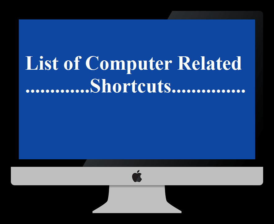 Computer relates all shortforms and shortcuts